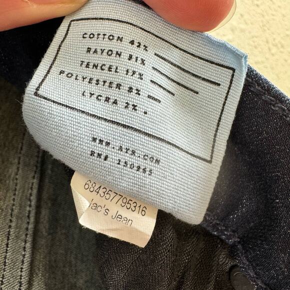 Anthropologie AYR Jac's Jean Dark Wash Skinny Ankle Fit Denim Jeans Size 28 - Picture 8 of 8